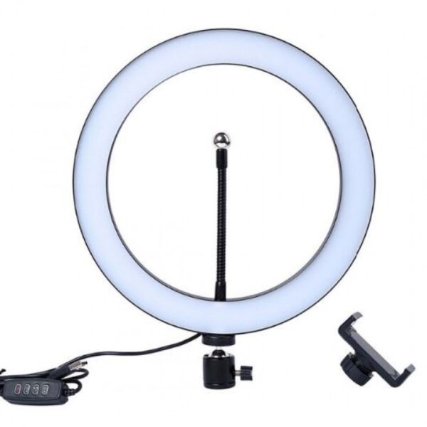 3 Modes 26cm Ring Light With Mobile Holder - Image 2