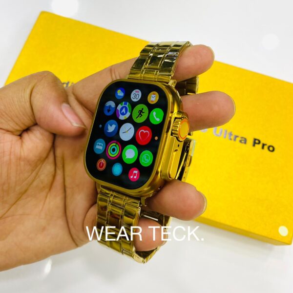 G9 Ultra Pro Smart Watch | Fendior | Golden Edition | 3 Pairs of Straps - Image 2