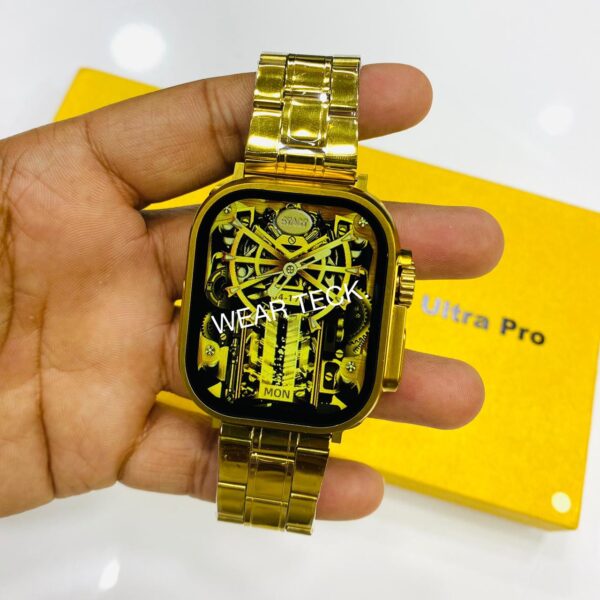 G9 Ultra Pro Smart Watch | Fendior | Golden Edition | 3 Pairs of Straps - Image 3