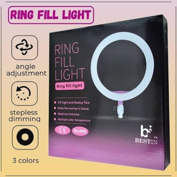 3 Modes 26cm Ring Light With Mobile Holder - Image 4