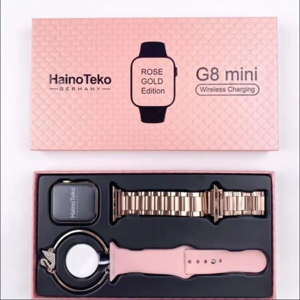 HAINO TEKO G8 MINI SMART WATCH ROSE GOLD EDITION - Image 4