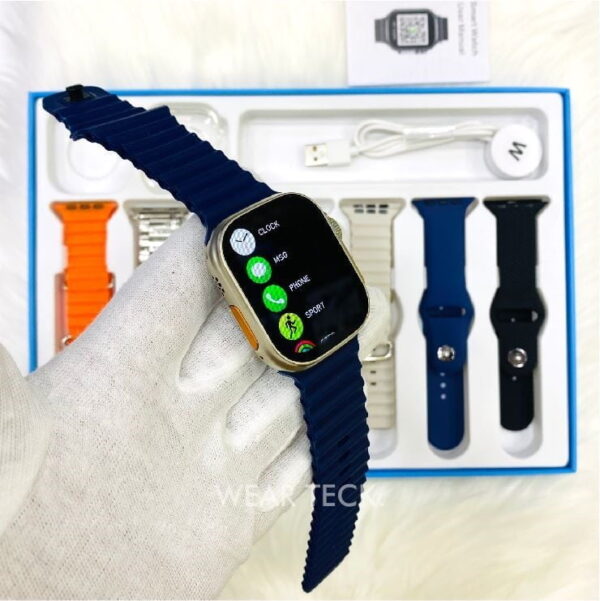 WSX9 Ultra Smart Watch | 7 Pairs of Straps - Image 5