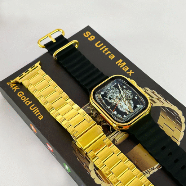 S9 Ultra Max Smart Watch Golden Edition - Image 5
