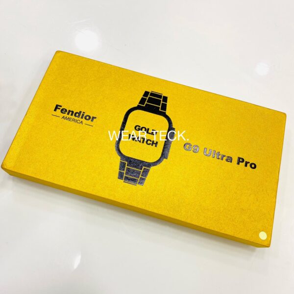 G9 Ultra Pro Smart Watch | Fendior | Golden Edition | 3 Pairs of Straps - Image 6