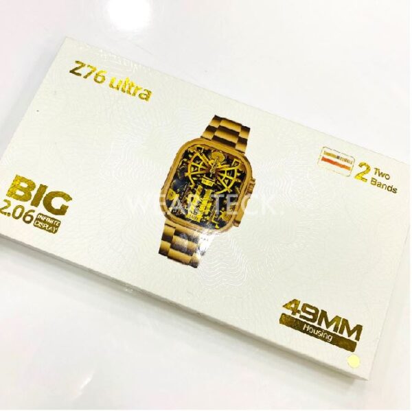 Z76 Ultra Smart Watch Golden Edition | 2 Pairs of Straps - Image 6
