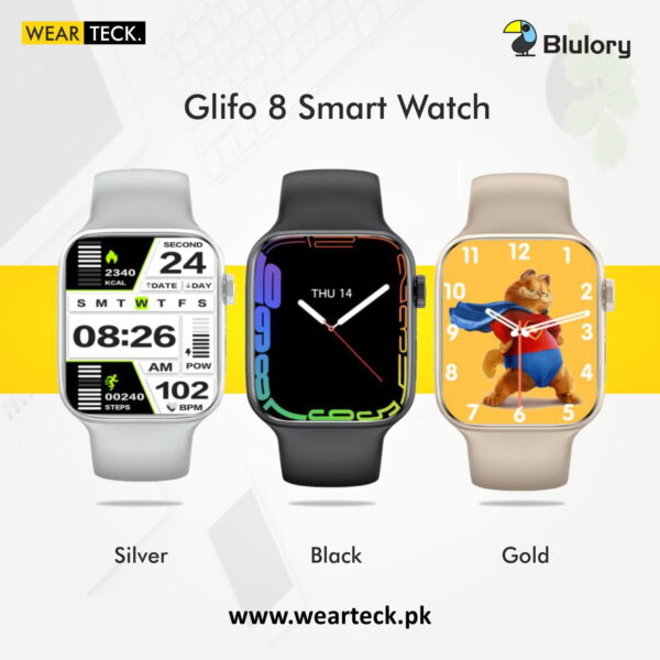 Blulory Glifo 8 Smart Watch | 2.01” Bezel Less Display